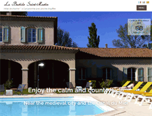 Tablet Screenshot of hotelbastidesaintmartin.com
